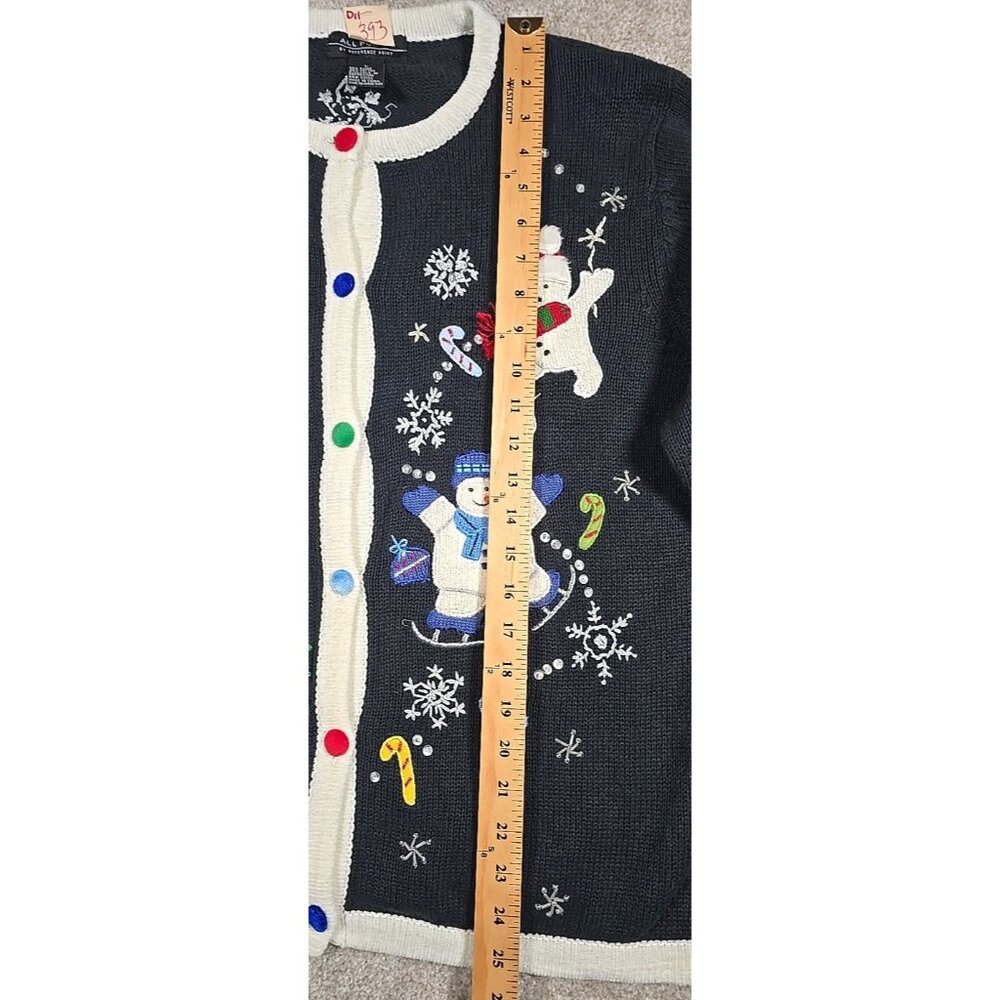 All Points Reference Point Snowman Christmas Swea… - image 3